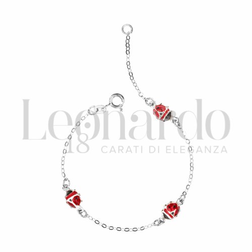 Finitura o soggetti Coccinella in Oro Bianco da 1,7gr.