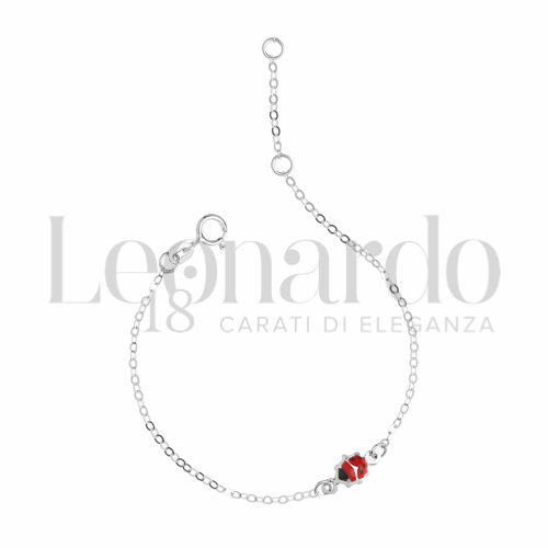 Finitura o soggetti Coccinella in Oro Bianco da 0,7gr.