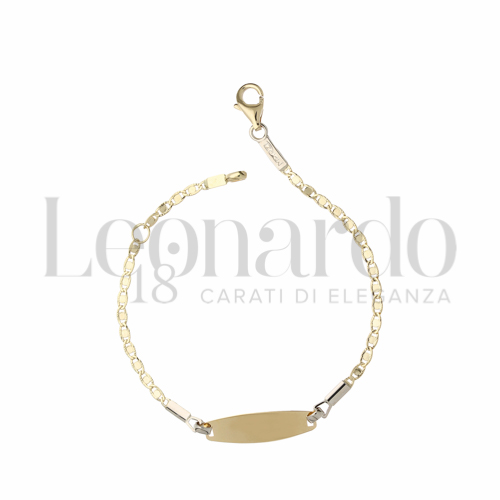 Finitura targa o elementi Lucida in Oro Giallo e Oro Bianco da 1,9gr.