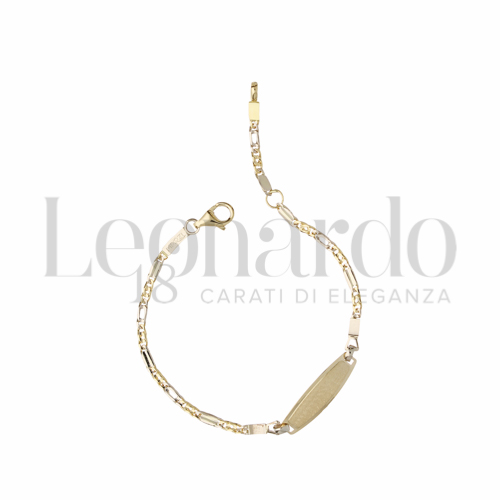 Finitura targa o elementi Satinata in Oro Giallo e Oro Bianco da 2,3gr.