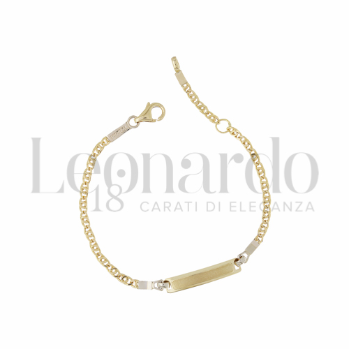 Finitura targa o elementi Satinata in Oro Giallo e Oro Bianco da 1,7gr.