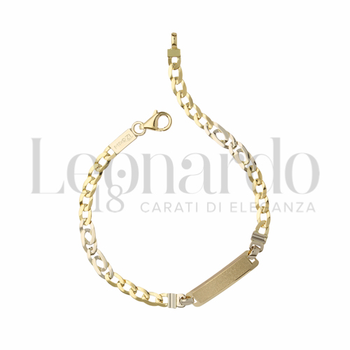 Finitura targa o elementi Satinata in Oro Giallo e Oro Bianco da 3,3gr.