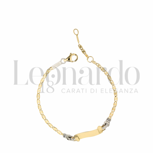 Finitura targa o elementi Lucida in Oro Giallo e Oro Bianco da 1,9gr.