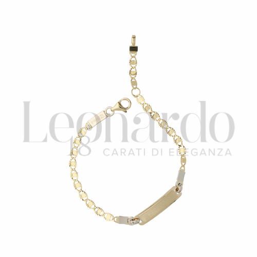 Finitura targa o elementi Satinata in Oro Giallo e Oro Bianco da 2,6gr.