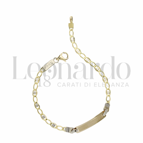 Finitura targa o elementi Satinata in Oro Giallo e Oro Bianco da 2,6gr.