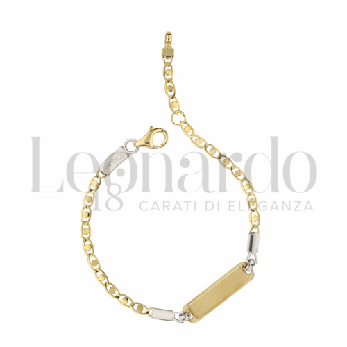 Finitura targa o elementi Satinata in Oro Giallo e Oro Bianco da 2,3gr.