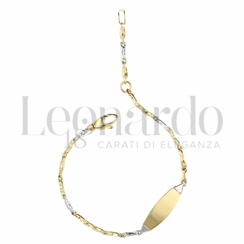 Finitura targa o elementi Lucida in Oro Giallo e Oro Bianco da 2,8gr.
