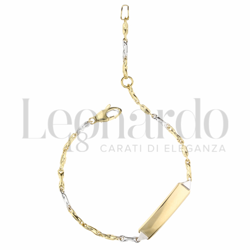 Finitura targa o elementi Lucida in Oro Giallo e Oro Bianco da 3gr.