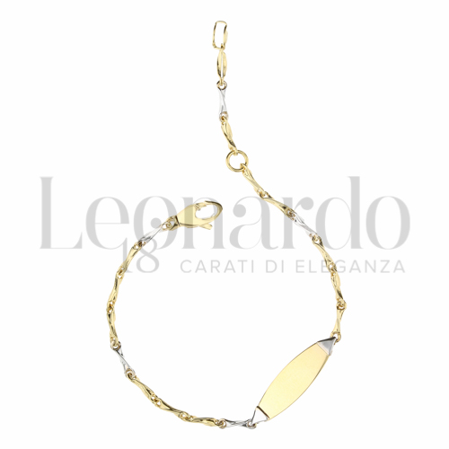 Finitura targa o elementi Lucida in Oro Giallo e Oro Bianco da 2,6gr.