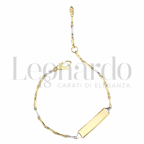Finitura targa o elementi Lucida in Oro Giallo e Oro Bianco da 2,8gr.