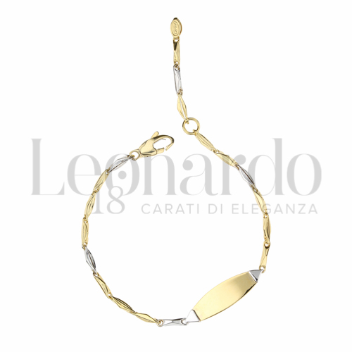 Finitura targa o elementi Lucida in Oro Giallo e Oro Bianco da 2,7gr.
