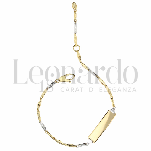 Finitura targa o elementi Lucida in Oro Giallo e Oro Bianco da 2,9gr.