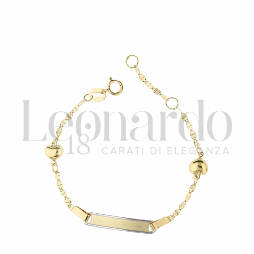 Finitura targa o elementi Satinata in Oro Giallo e Oro Bianco da 1,7gr.