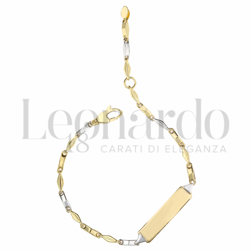 Finitura targa o elementi Lucida in Oro Giallo e Oro Bianco da 3,2gr.