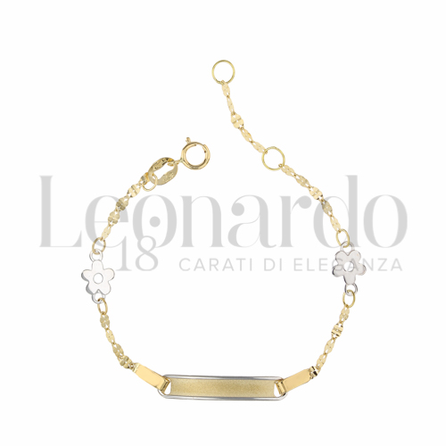 Finitura targa o elementi Satinata in Oro Giallo e Oro Bianco da 1,4gr.