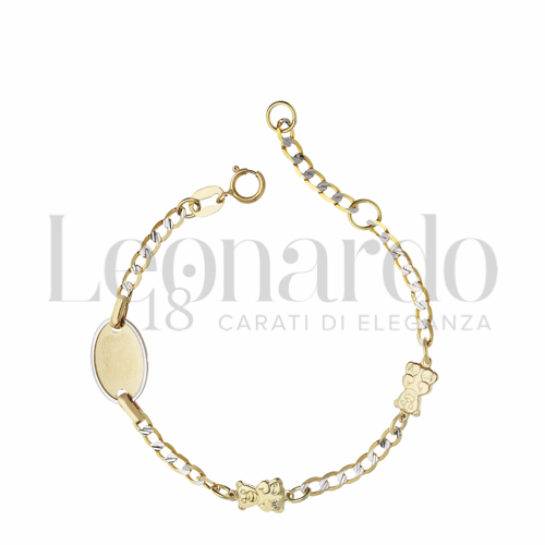 Finitura o elementi Orsacchiotto in Oro Giallo e Oro Bianco da 2,3gr.