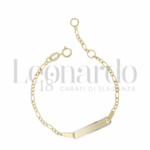 Finitura targa o elementi Satinata in Oro Giallo e Oro Bianco da 1,4gr.