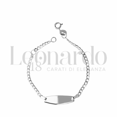 Finitura targa o elementi Lucida in Oro Bianco da 1,7gr.