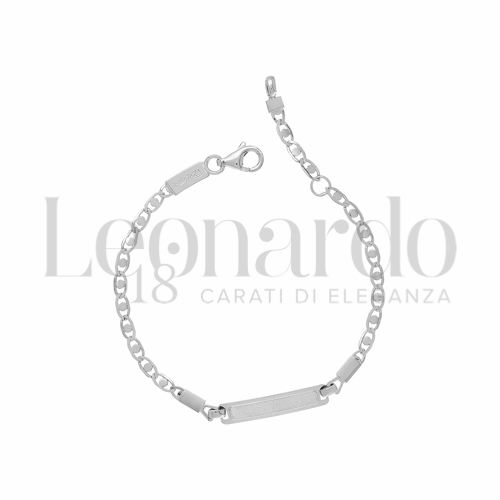Finitura targa o elementi Satinata in Oro Bianco da 2,3gr.