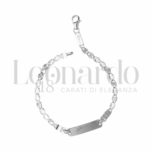 Finitura targa o elementi Lucida in Oro Bianco da 2,5gr.