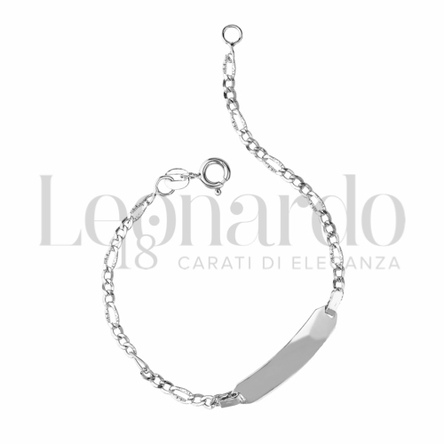 Finitura targa o elementi Lucida in Oro Bianco da 2,2gr.