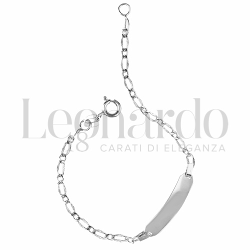 Finitura targa o elementi Lucida in Oro Bianco da 2,1gr.