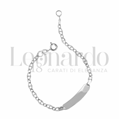 Finitura targa o elementi Lucida in Oro Bianco da 2,2gr.