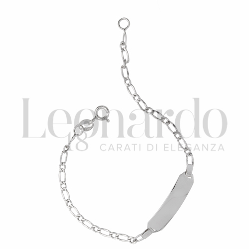 Finitura targa o elementi Lucida in Oro Bianco da 2,1gr.