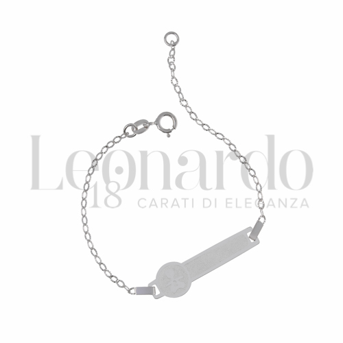 Finitura targa o elementi Femminuccia in Oro Bianco da 1,4gr.