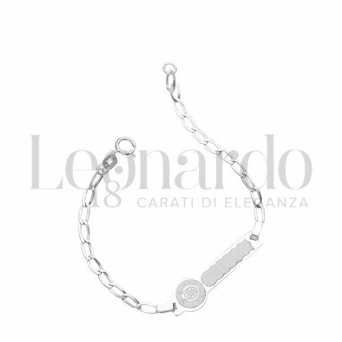 Finitura targa o elementi Coccinella in Oro Bianco da 1,4gr.