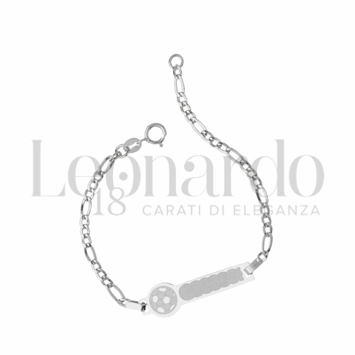 Finitura targa o elementi Pallone da calcio in Oro Bianco da 1,6gr.