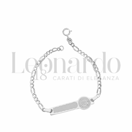 Finitura targa o elementi Coccinella in Oro Bianco da 1,6gr.