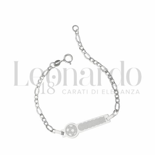 Finitura targa o elementi Pallone da calcio in Oro Bianco da 1,6gr.