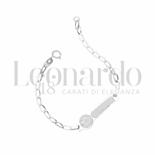 Finitura targa o elementi Coccinella in Oro Bianco da 1,4gr.