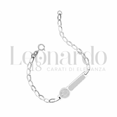 Finitura targa o elementi Coccinella in Oro Bianco da 1,6gr.