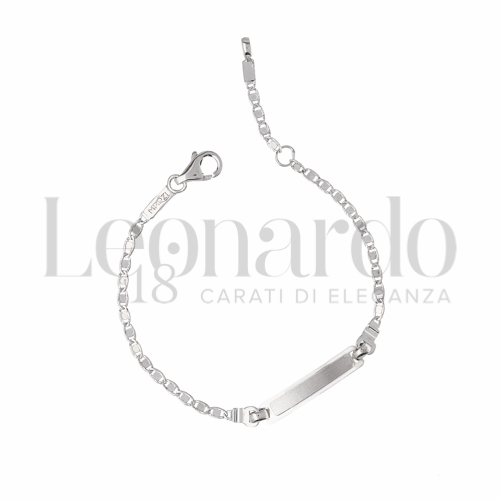 Finitura targa o elementi Satinata in Oro Bianco da 1,8gr.