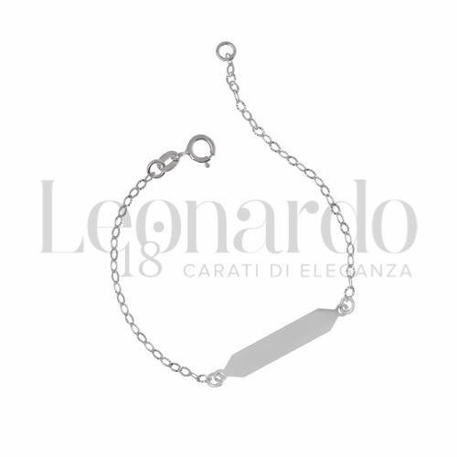 Finitura targa o elementi Lucida in Oro Bianco da 1,1gr.