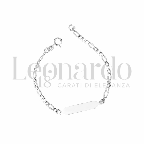 Finitura targa o elementi Lucida in Oro Bianco da 1,3gr.