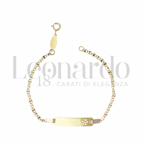 Finitura targa o elementi Fiore in Oro Giallo da 1,1gr.
