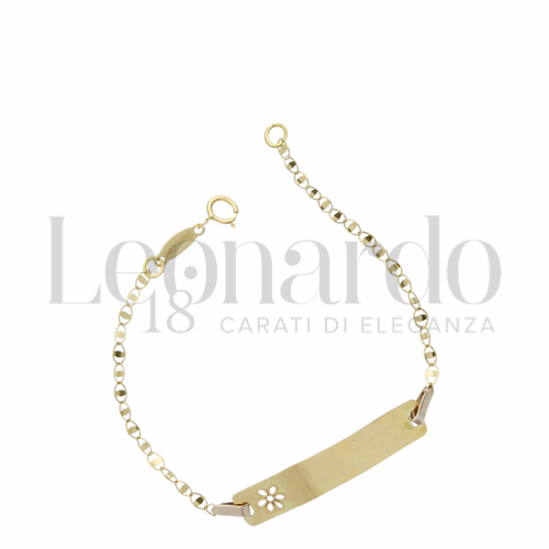 Finitura targa o elementi Fiore Laserato in Oro Giallo da 1,2gr.