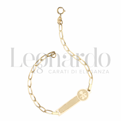 Finitura targa o elementi Femminuccia in Oro Giallo da 1,3gr.