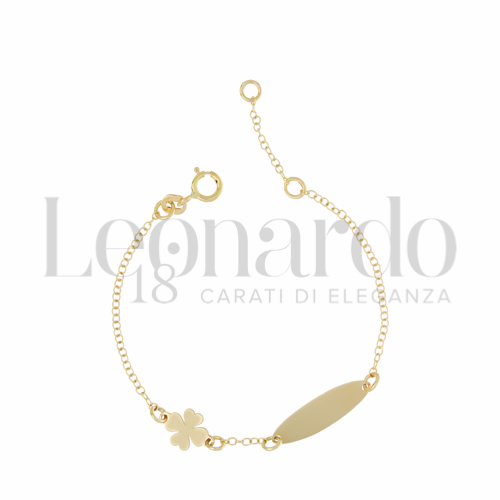 Finitura targa o elementi Quadrifoglio in Oro Giallo da 1,1gr.