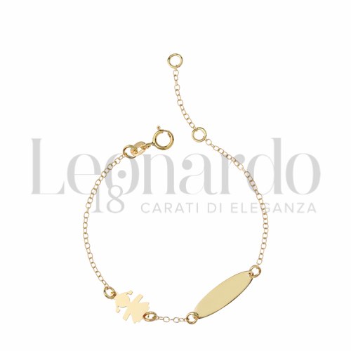 Finitura targa o elementi Femminuccia in Oro Giallo da 1,2gr.