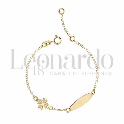 Finitura targa o elementi Quadrifoglio in Oro Giallo da 1,1gr.