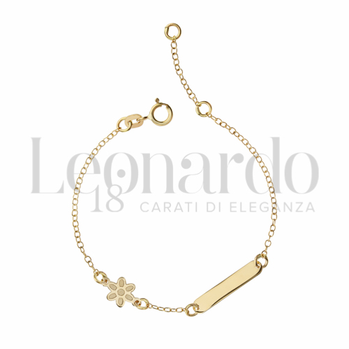 Finitura targa o elementi Fiore in Oro Giallo da 1gr.