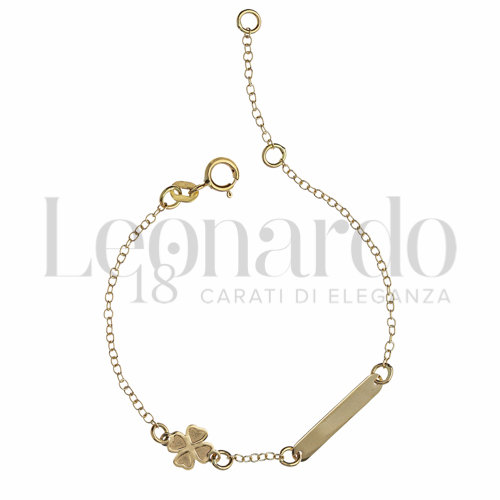 Finitura targa o elementi Quadrifoglio in Oro Giallo da 1,1gr.