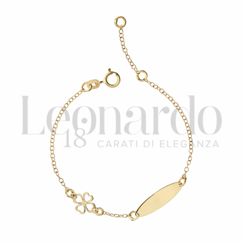 Finitura targa o elementi Quadrifoglio in Oro Giallo da 1gr.