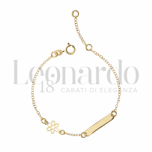 Finitura targa o elementi Fiore in Oro Giallo da 1gr.