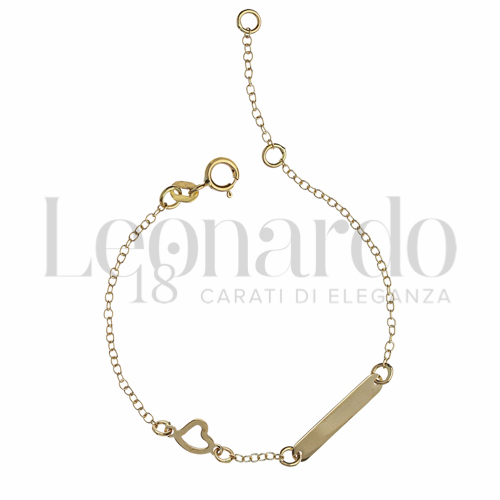 Finitura targa o elementi Cuore in Oro Giallo da 1gr.