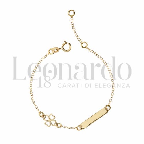 Finitura targa o elementi Quadrifoglio in Oro Giallo da 1gr.
